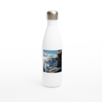 Edelstahl-Wasserflasche "Freiheit" weiß