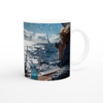 Keramiktasse „Freiheit“ weiß