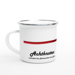 Emaille-Tasse "Achtknoten" weiß – Bild 3