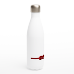 Edelstahl-Wasserflasche "Achtknoten" weiß – Bild 3