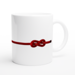 Keramiktasse "Achtknoten" weiß