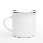 Emaille-Tasse "Auszeit" weiß – Bild 3