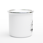 Emaille-Tasse "Auszeit" weiß – Bild 2