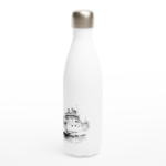 Edelstahl-Wasserflasche "Auszeit" weiß – Bild 2