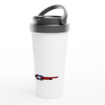 Edelstahl-Reisebecher "Kreuzknoten" weiß – Bild 2