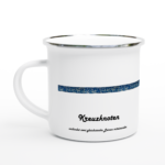 Emaille-Tasse "Kreuzknoten" weiß – Bild 3