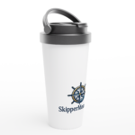 Edelstahl-Reisebecher "SkipperMomente" weiß – Bild 3