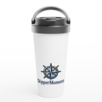 Edelstahl-Reisebecher "SkipperMomente" weiß