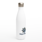 Edelstahl-Wasserflasche "SkipperMomente" weiß – Bild 3