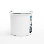 Emaille-Tasse "Seeblick" weiß – Bild 2