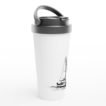 Edelstahl-Reisebecher "Solo-Segler" weiß – Bild 3