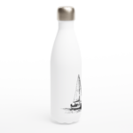 Edelstahl-Wasserflasche "Solo-Segler" weiß – Bild 3