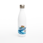 Edelstahl-Wasserflasche "Sommer 2026" weiß