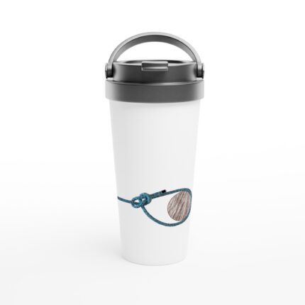 Edelstahl-Reisebecher "Palstek" weiss
