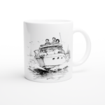 Keramiktasse "Auszeit" weiß