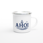 Emaille-Tasse "Ahoi"