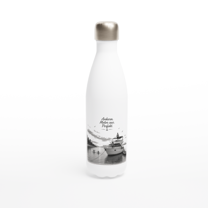 Maritime Isolierflasche "Ankern.Motor aus.Perfekt" – Bild 3
