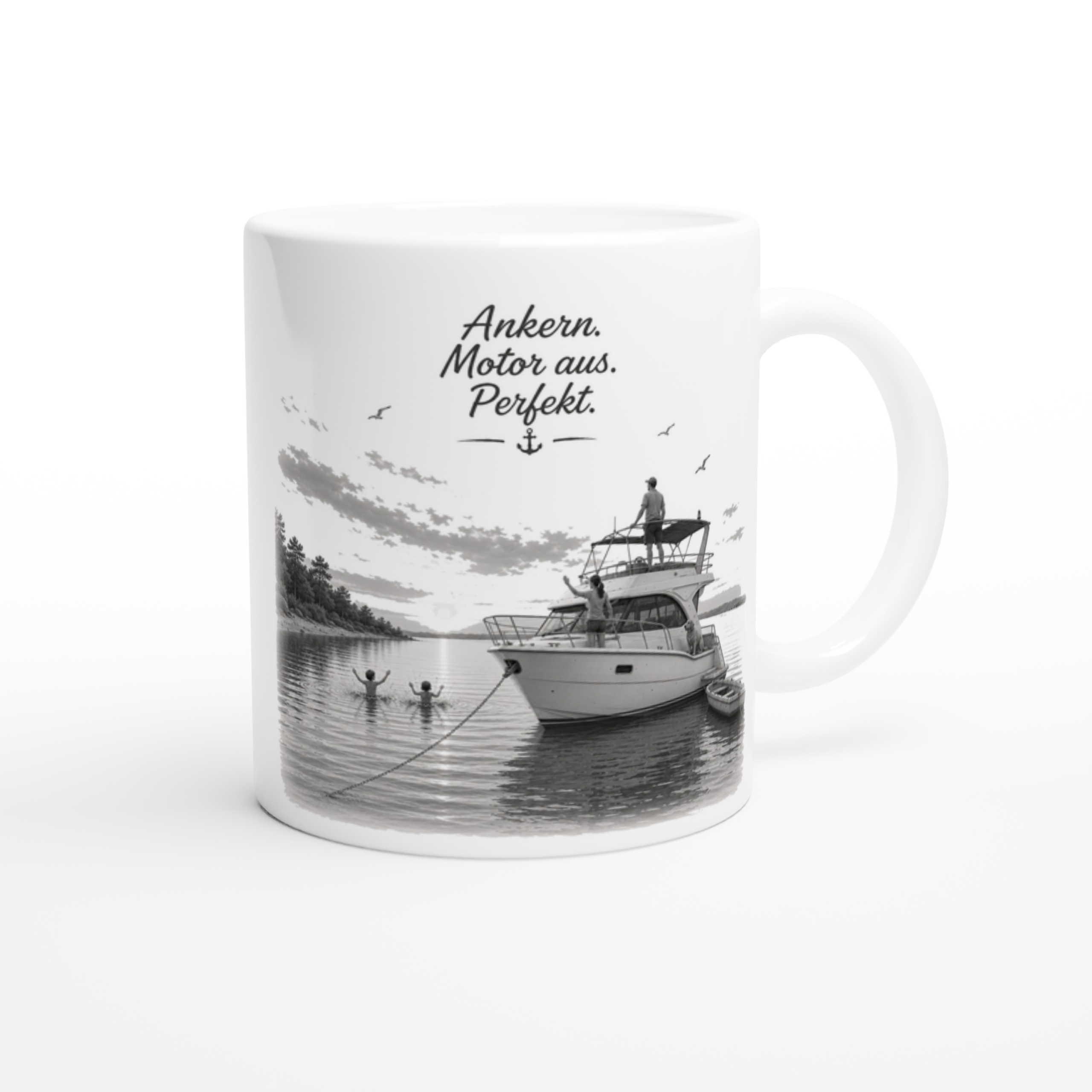 Ankern.Motor aus_Keramik_right Keramiktasse "Ankern.Motor aus.Perfekt" – Bild 1