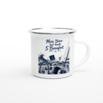 Emaille-Tasse "Mein Büro hat 5 Beaufort"