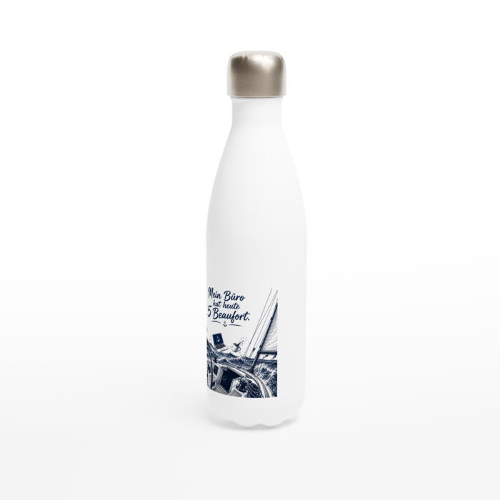 Maritime Isolierflasche "mein Büro hat 5 Beaufort" – Bild 2