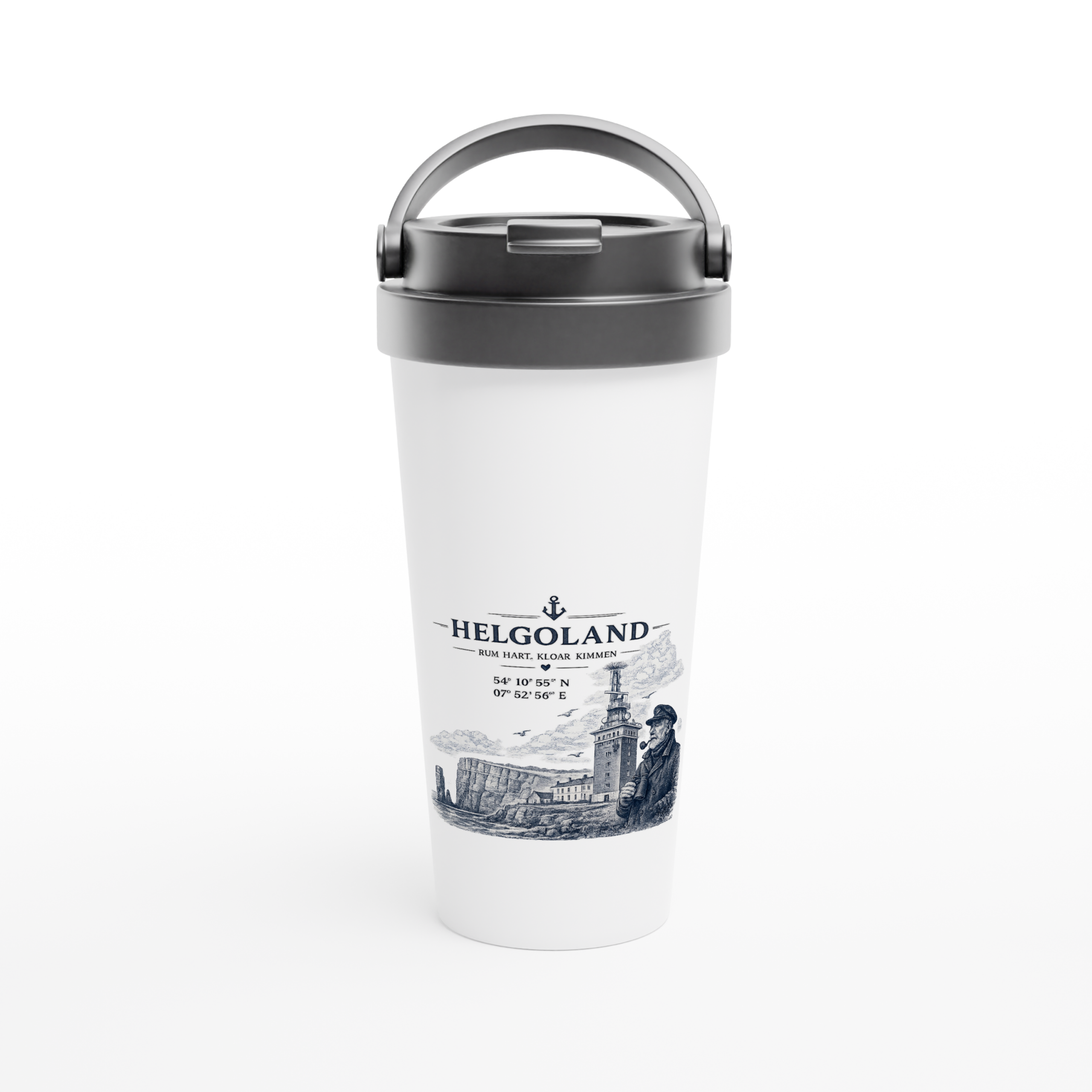 Helgoland_Becher_front Maritimer Isolierbecher "Helgoland" – Bild 1