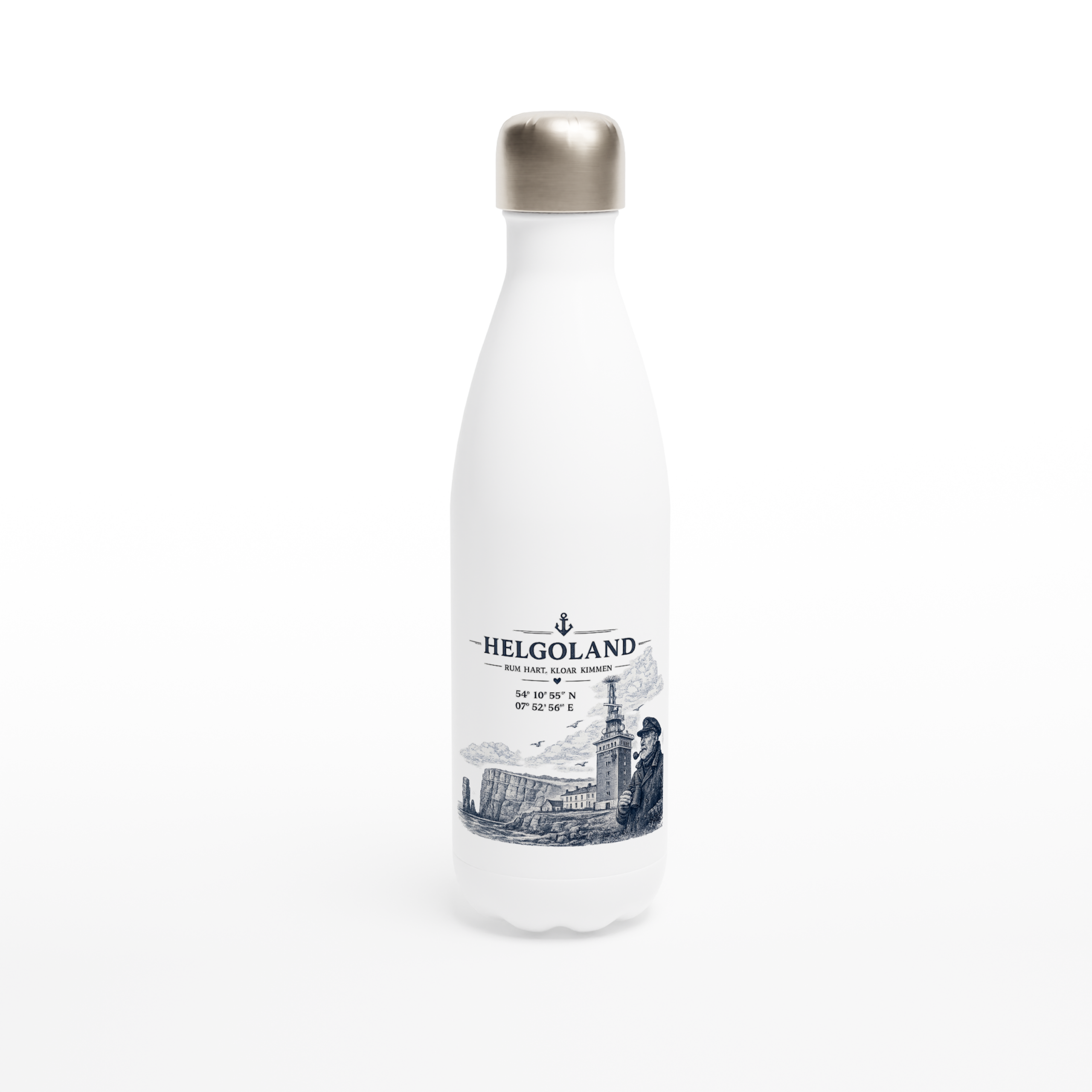 Helgoland_Flasche_front Maritime Isolierflasche "Helgoland" – Bild 1