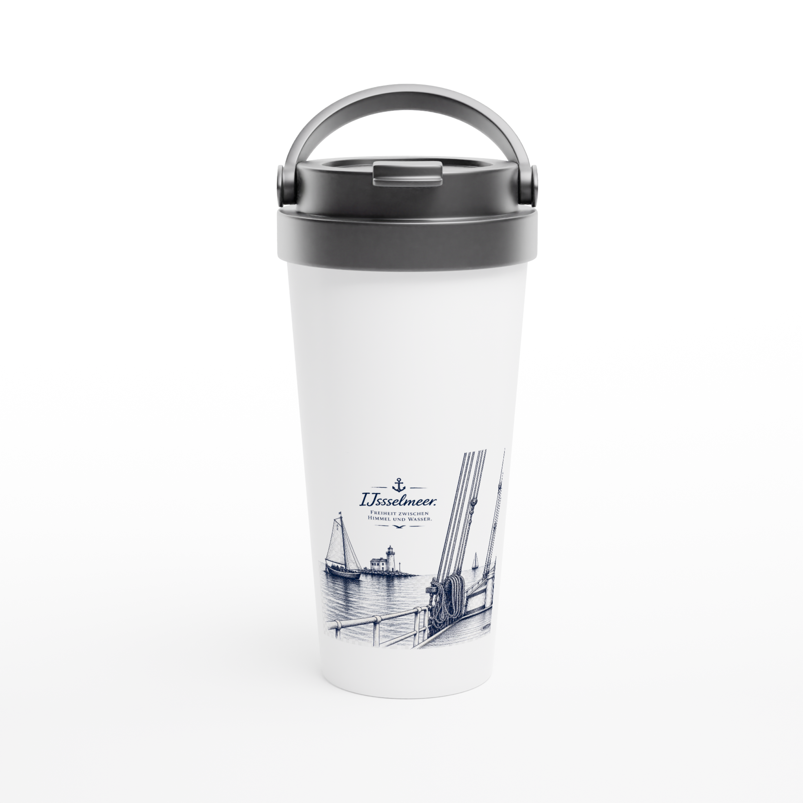 IJsselmeer_Becher_front Maritimer Isolierbecher "IJsselmeer" – Bild 1