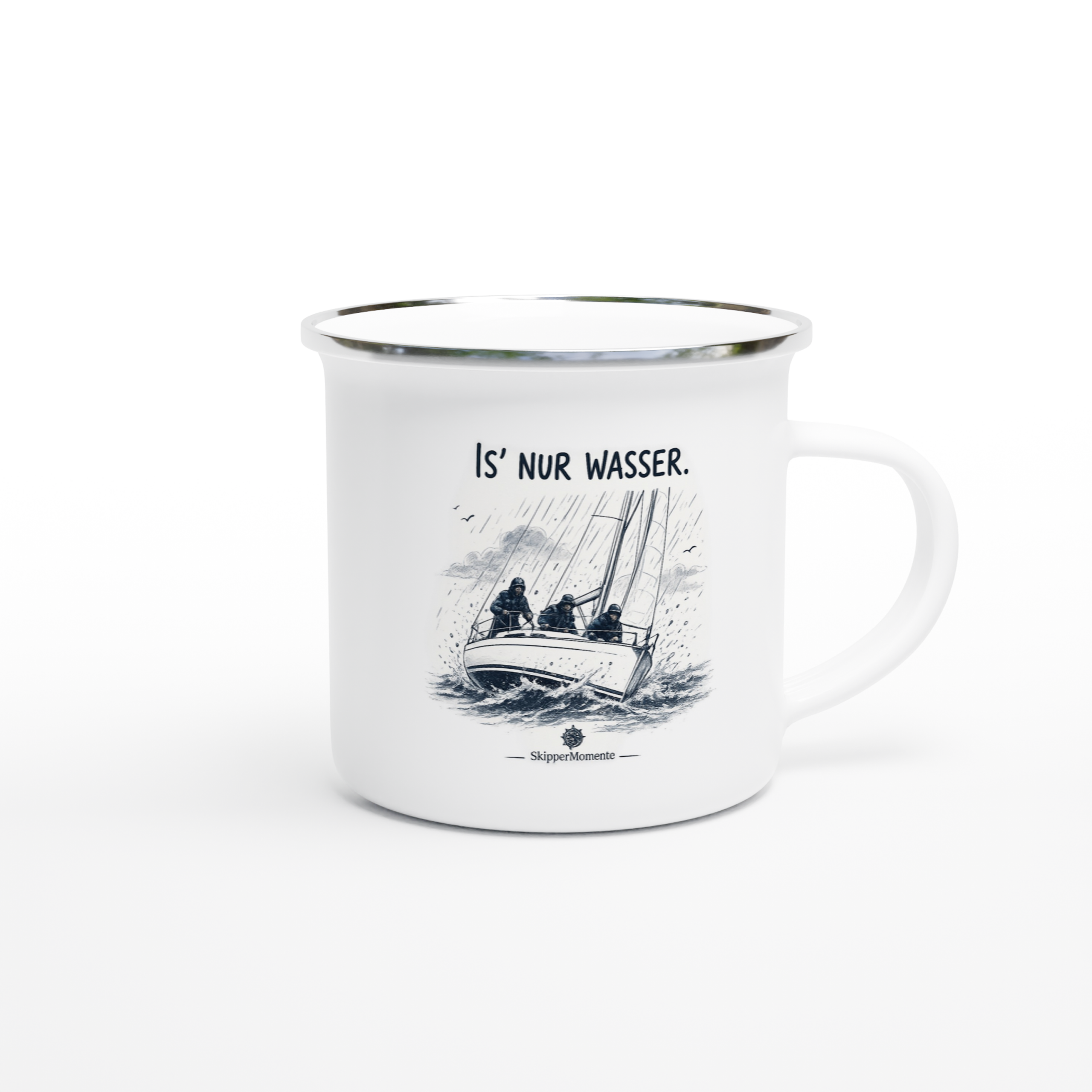 Wasser_Emaille_right Emaille-Tasse "Is nur Wasser" – Bild 1