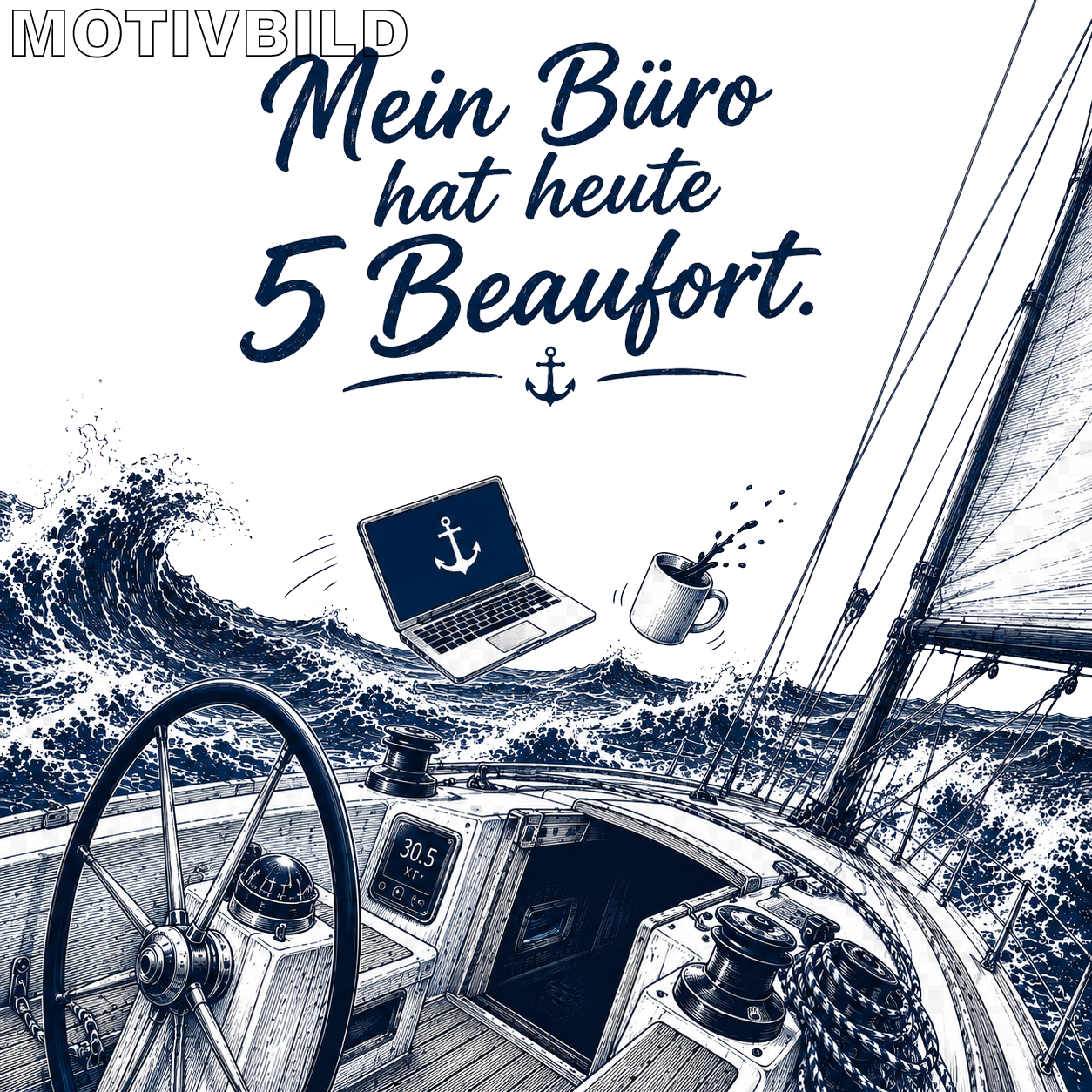 Brüro-Motivbild Mein Büro hat heute 5 Beaufort – Bild 1