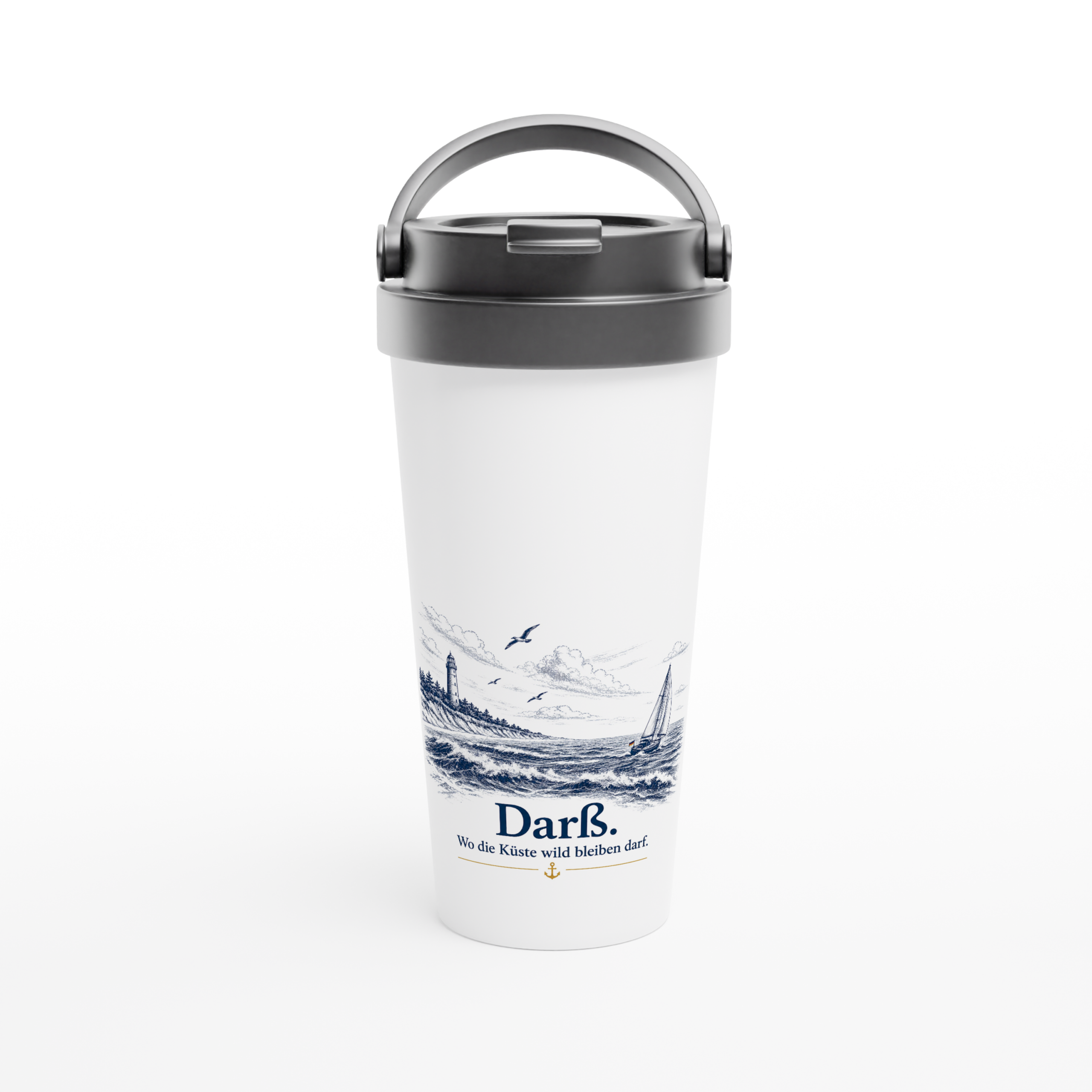 Darß_Becher_front Maritimer Isolierbecher "Darß" – Bild 1