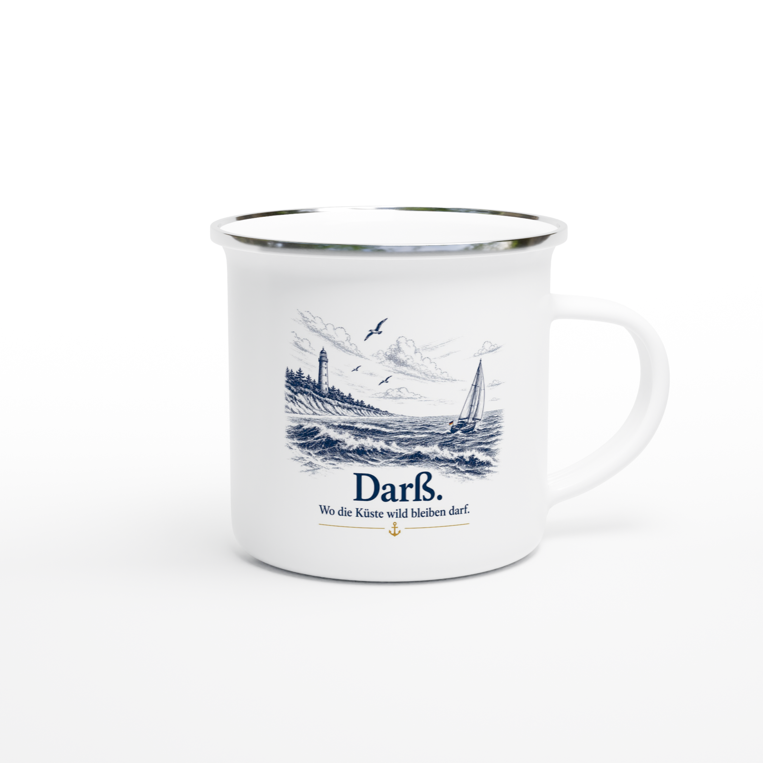 Darß_Emaille_right Emaille-Tasse "Darß" – Bild 1