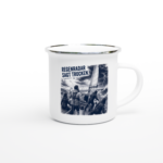 Emaille-Tasse "Regenradar sagt trocken"