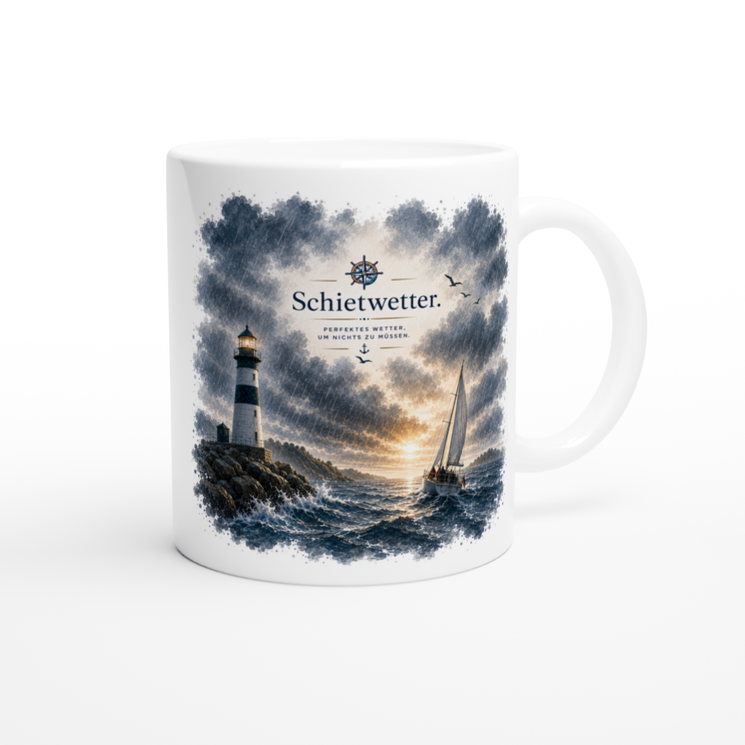 Schietwetter_Keramik_right Keramiktasse "Schietwetter" – Bild 1
