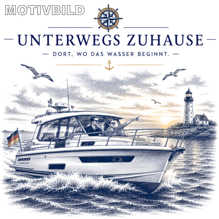 Maritimer Isolierbecher "Unterwegs zuhause" – Bild 4