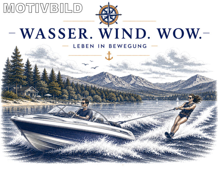 Maritime Isolierflasche "Wasser. Wind. Wow" – Bild 4