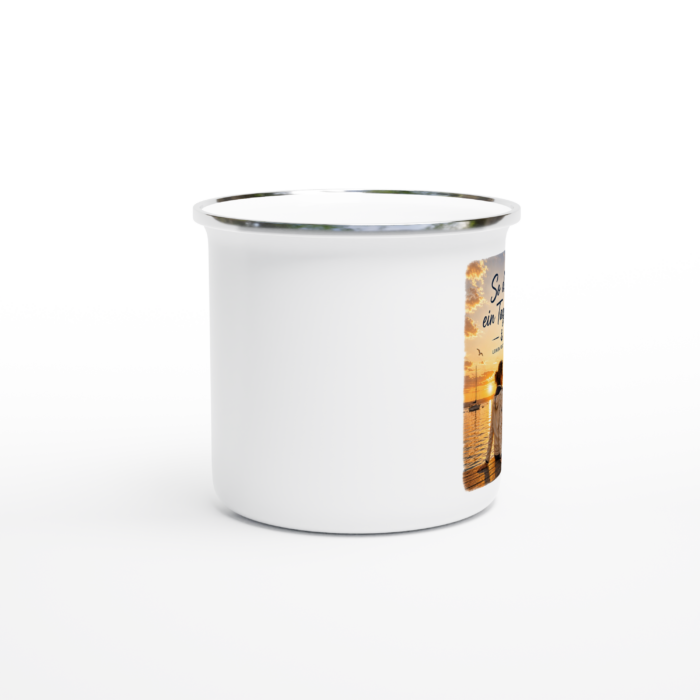 Emaille-Tasse "So darf ein Tag enden" – Bild 2