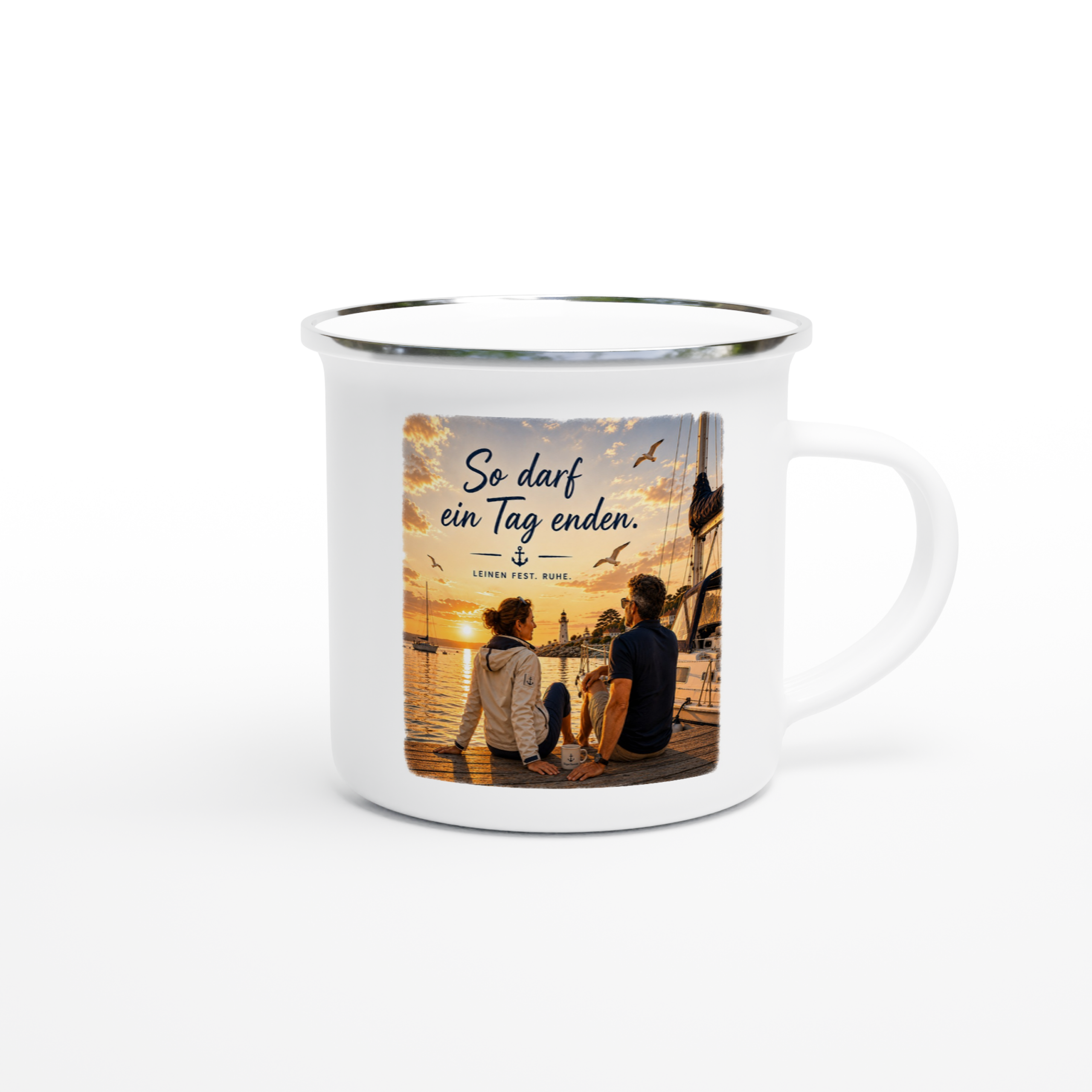 so darf ein Tag_Emaille_right Emaille-Tasse "So darf ein Tag enden" – Bild 1