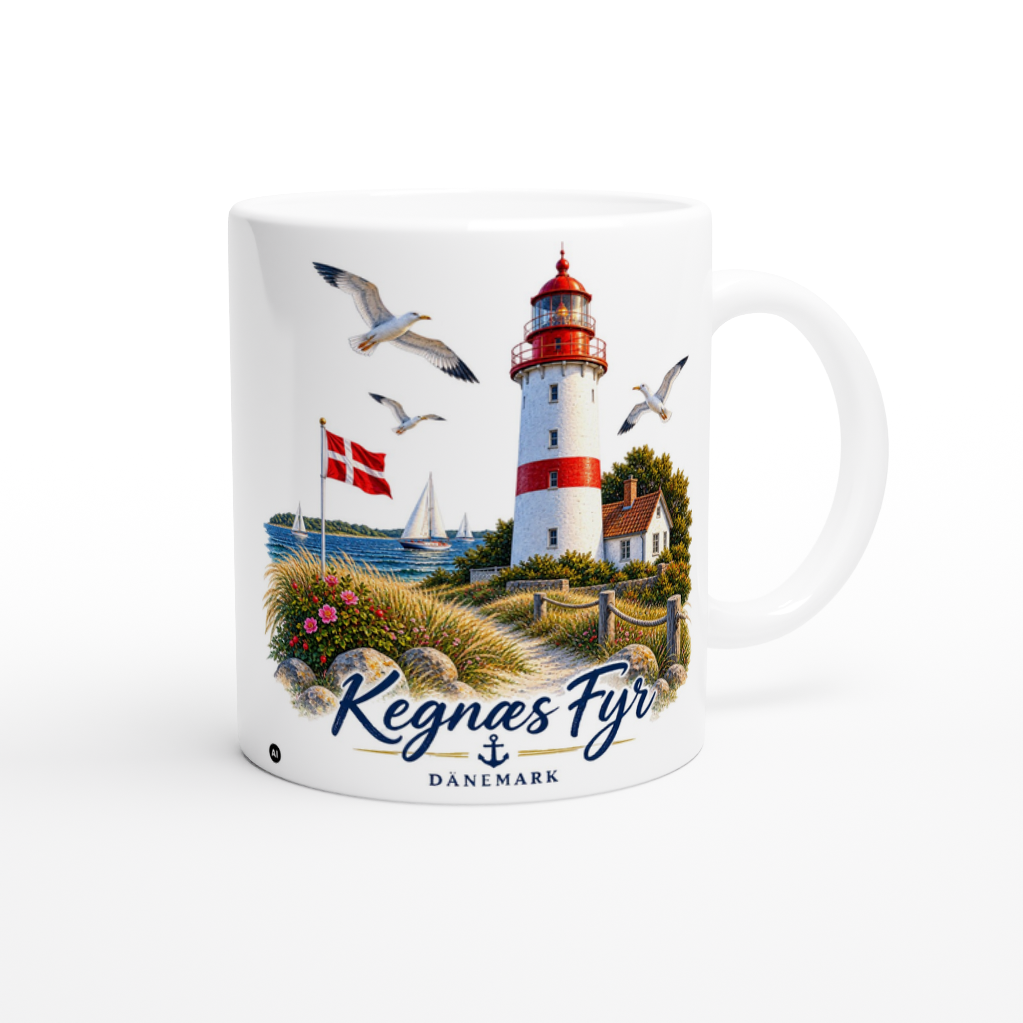 6b0f3efa-bf69-44a5-bdac-f4a49c78c467.png Keramiktasse "Leuchtturm Kegnæs Fyr" – Bild 1