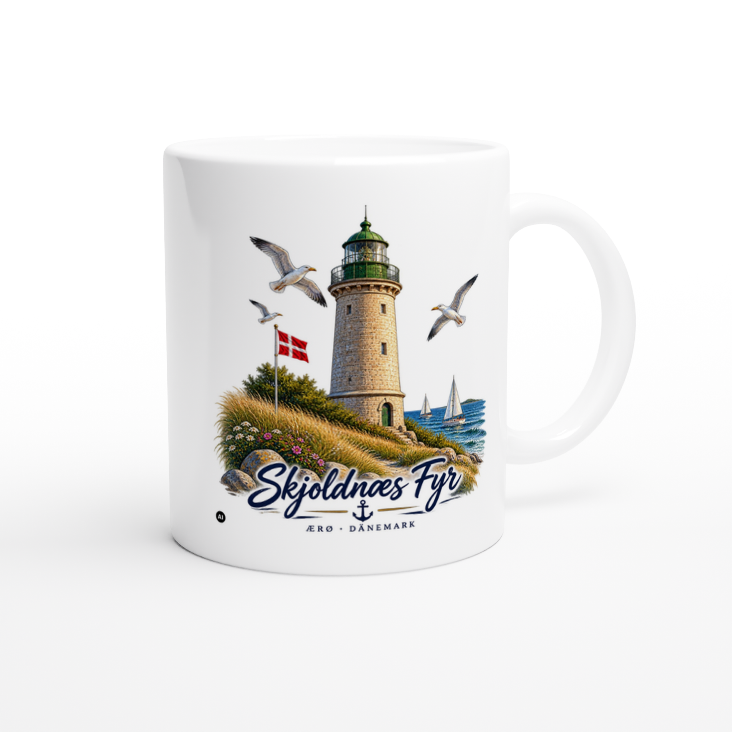 Skjoldnæs_Kerami_right Keramiktasse "Leuchtturm Skjoldnæs Fyr" – Bild 1