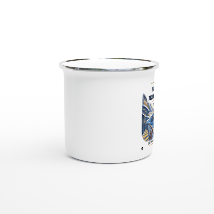 Emaille-Tasse "Morgens ein neuer Hafen" – Bild 2