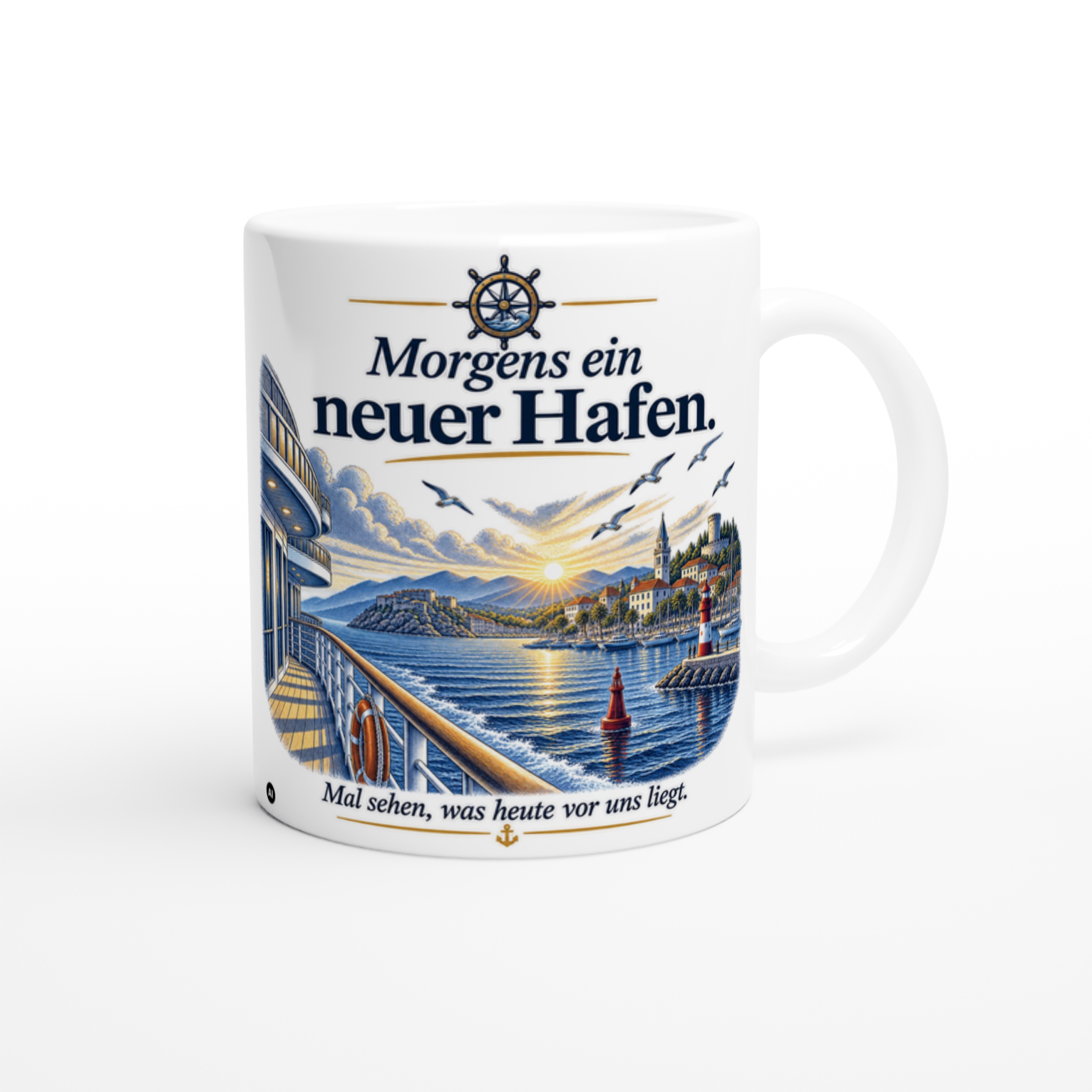 neuer Hafen_Keramik_right Keramiktasse "Morgens ein neuer Hafen" – Bild 1