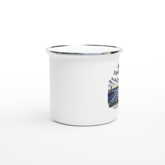 Emaille-Tasse "Auslaufen" – Bild 2