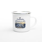 Emaille-Tasse "Auslaufen"