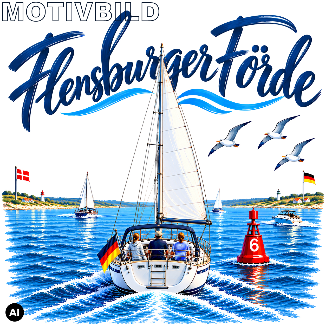 Flensburger Förde-Motivbild Flensburger Förde – Segeln zwischen zwei Küsten – Bild 1