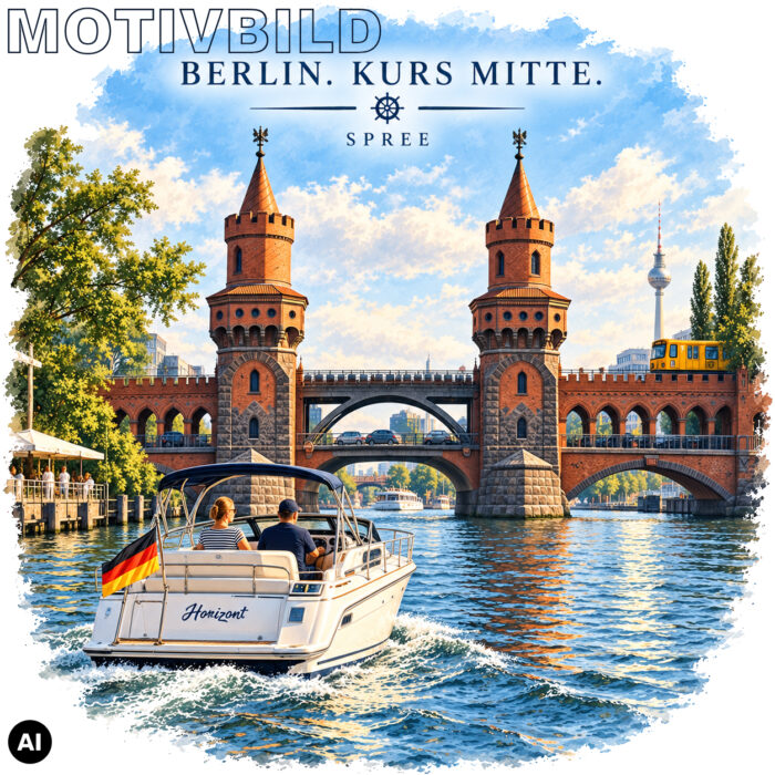 Maritime Isolierflasche "Berlin. Kurs Mitte. – Spree" – Bild 4