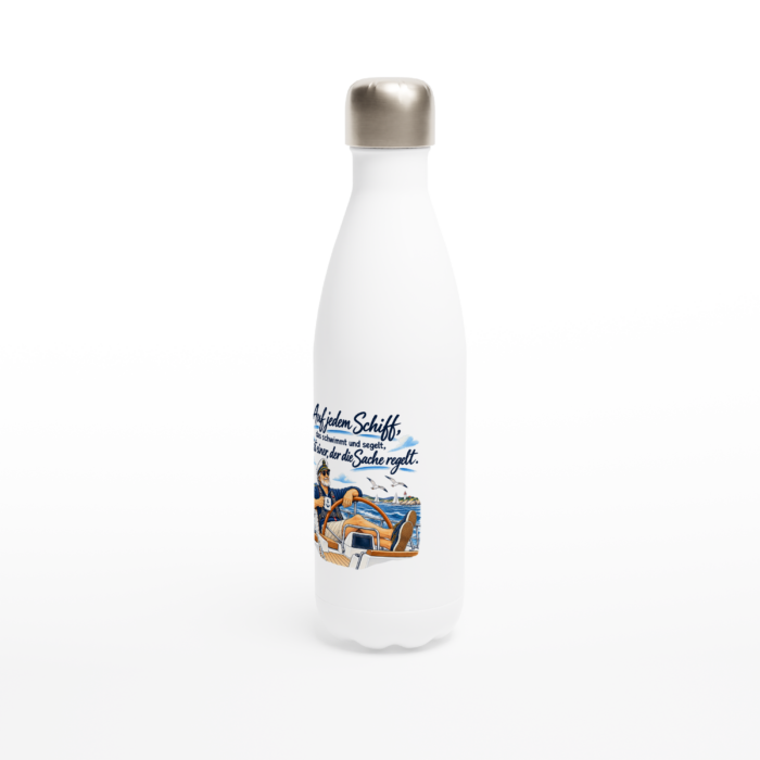 Maritime Isolierflasche "Auf jedem Schiff, das schwimmt und segelt …" – Bild 2