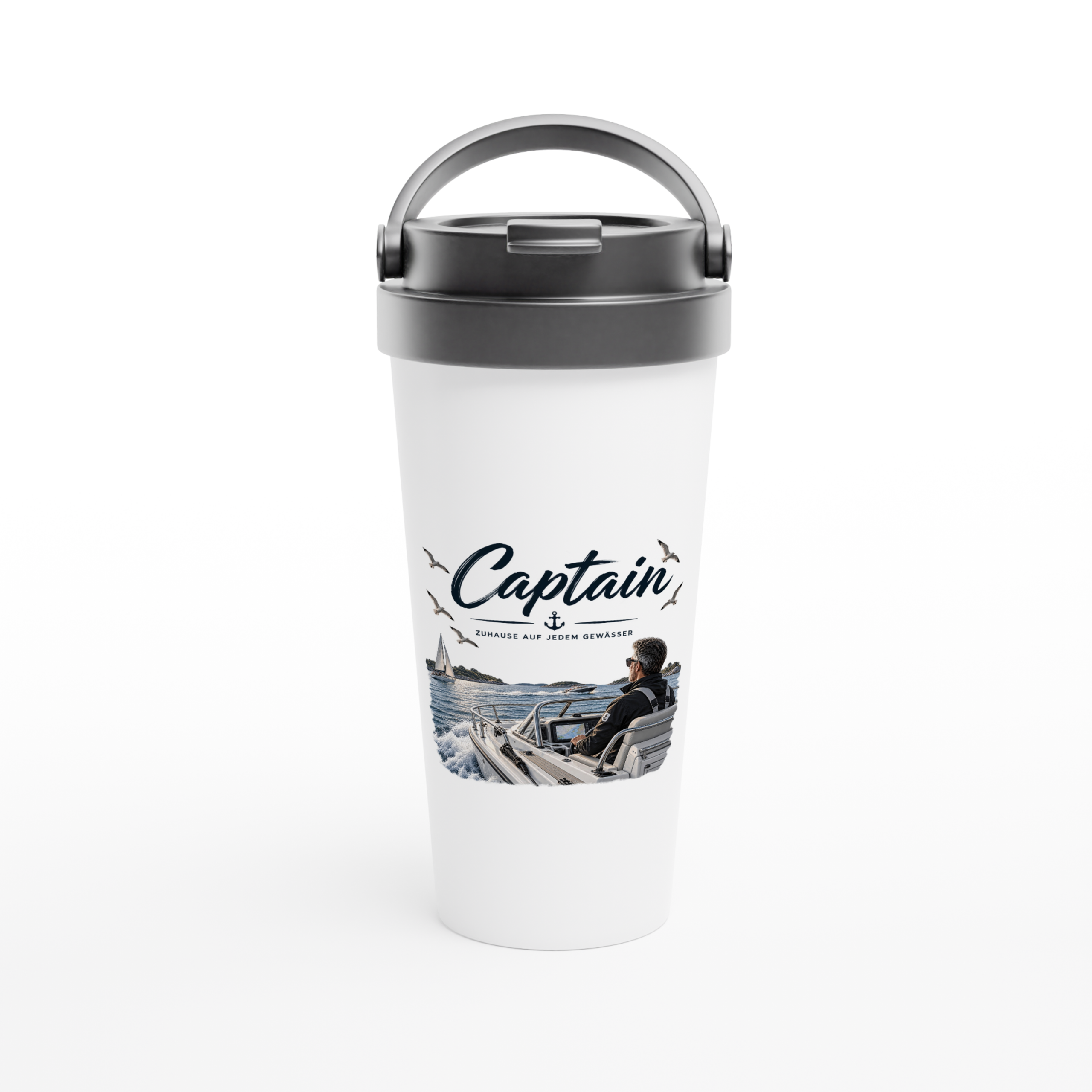 Captain_Becher_front Maritimer Isolierbecher "Captain" – Bild 1