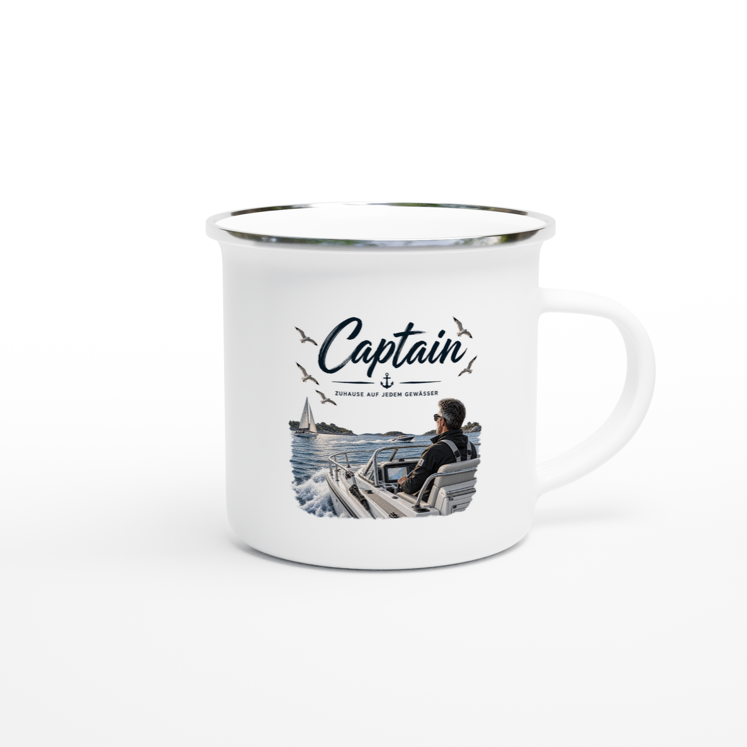 Captain_Emaille_right Emaille-Tasse "Captain" – Bild 1