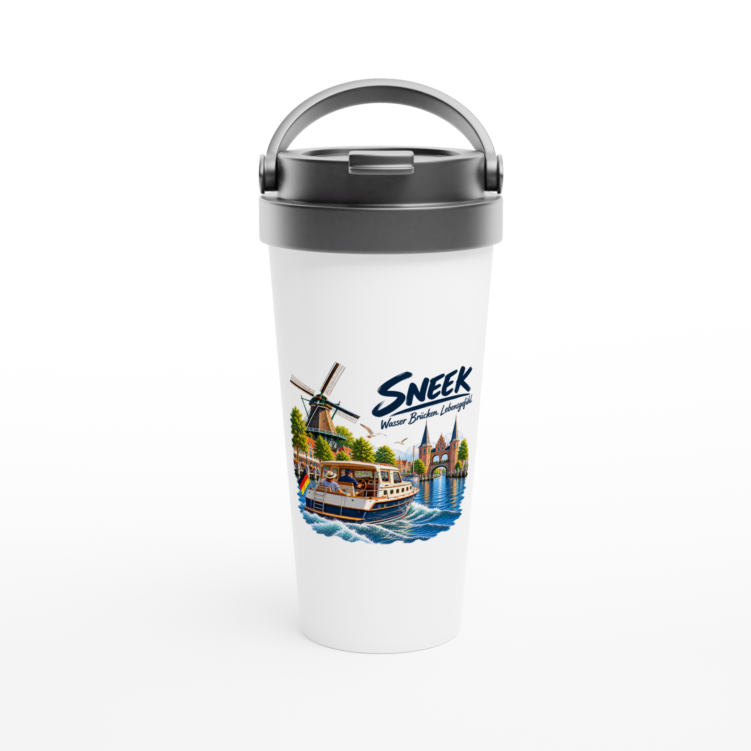 Sneek_Becher_front Maritimer Isolierbecher "Sneek" – Bild 1