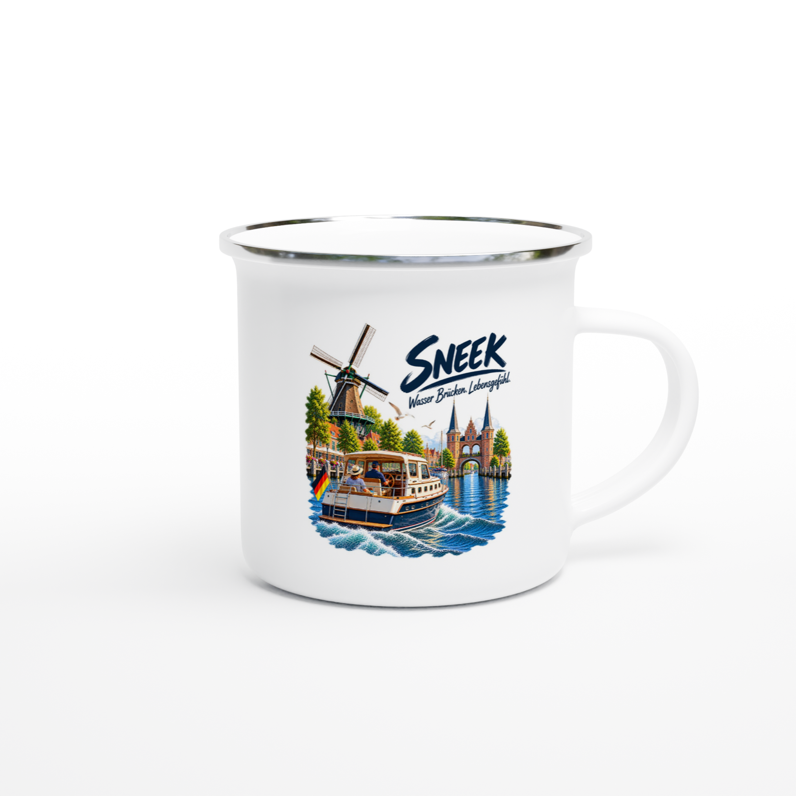 Sneek_Emaille_right Emaille-Tasse "Sneek" – Bild 1